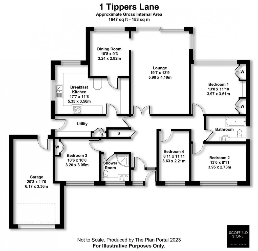 Floorplan for Tippers Lane, Church Broughton