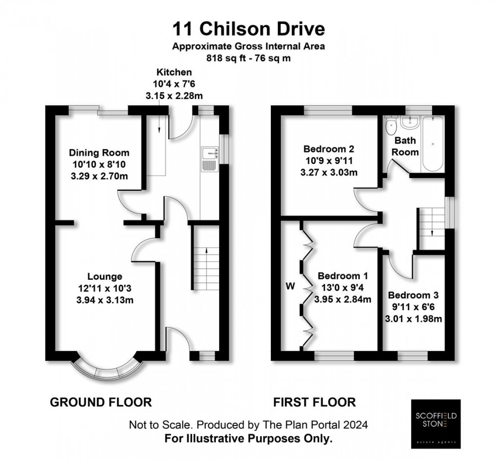 Floorplan for Chilson Drive, Mickleover, Derby