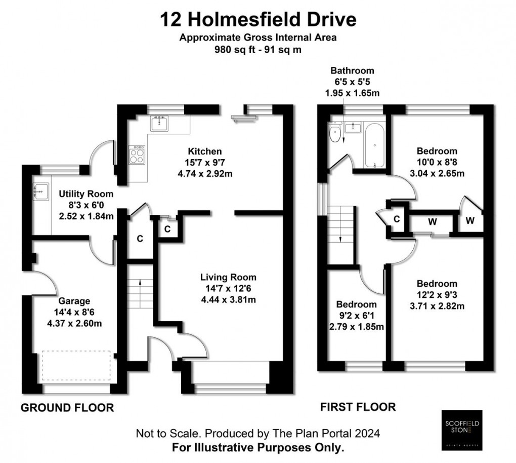 Floorplan for Holmesfield Drive, Mickleover, Derby