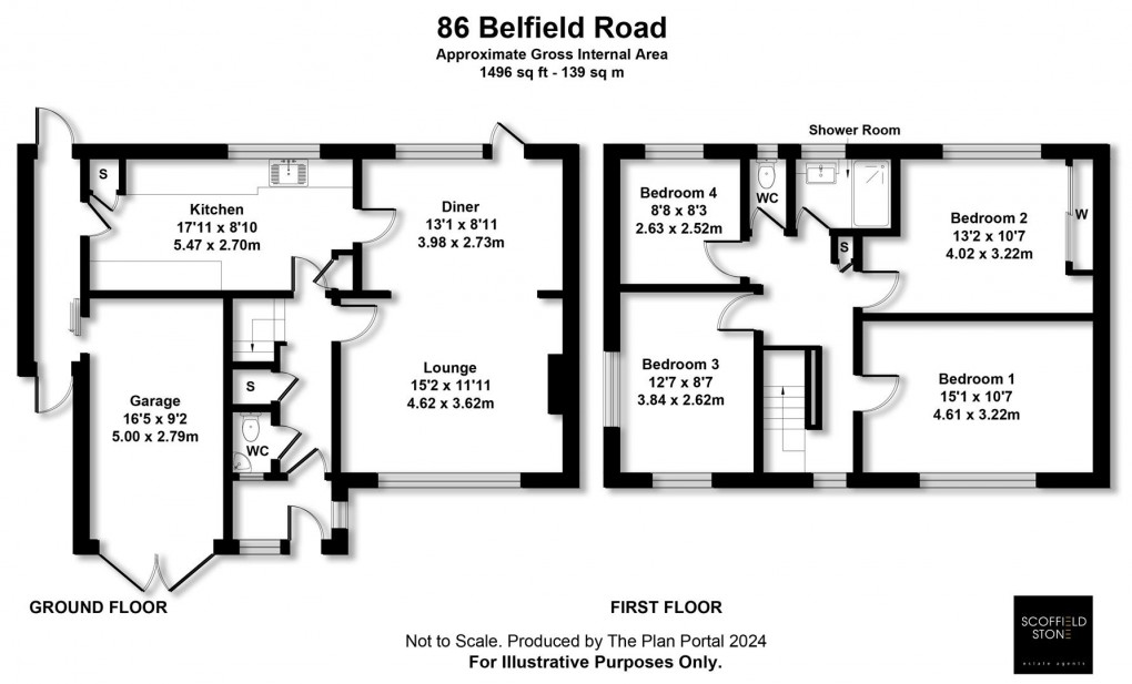 Floorplan for Belfield Road, Etwall, Derby