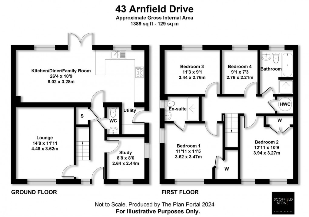 Floorplan for Arnfield Drive, Hilton, Derby