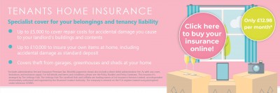 NEW Tenants Home Insurance Policy available